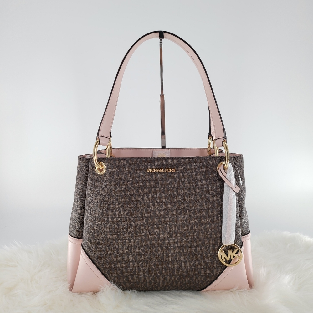 Michael Kors Nicole Large Tote Powder Blush